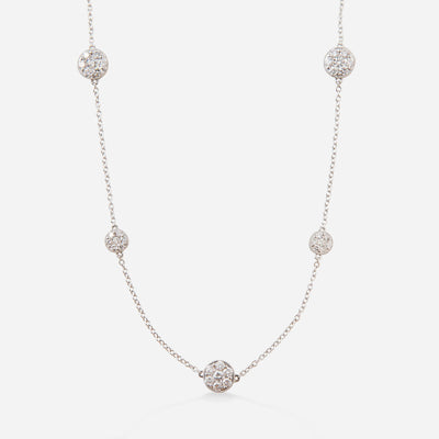 Kate & Mimi Double-sided Diamond Flower Cluster necklace