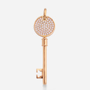 Reversible Mini Diamond & Pavé Love Key Pendant