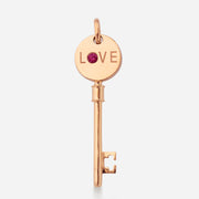 Reversible Mini Diamond & Pavé Love Key Pendant